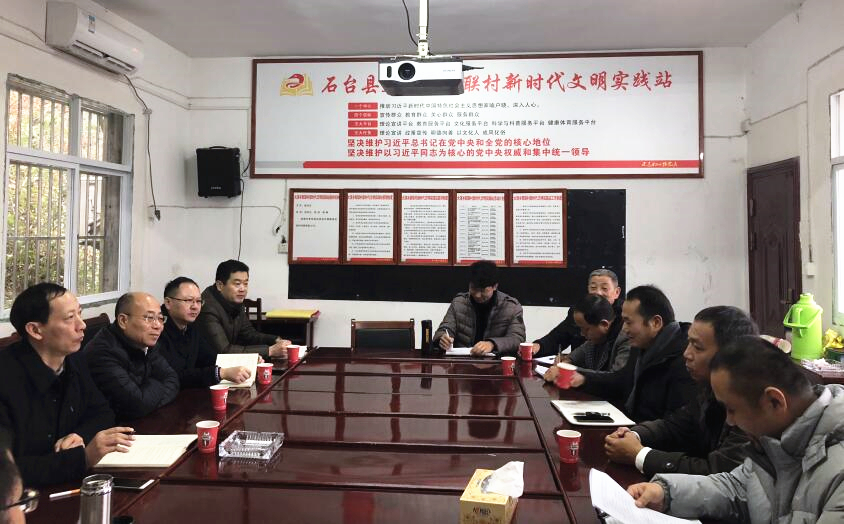 省老子有钱lzyq88集团总司理张辉一行赴石台县大演乡新联村走访调研脱贫攻坚事情